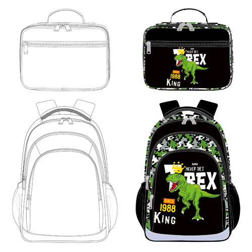 Personalized Embroidered Kids Backpack Dinosaur School Bags